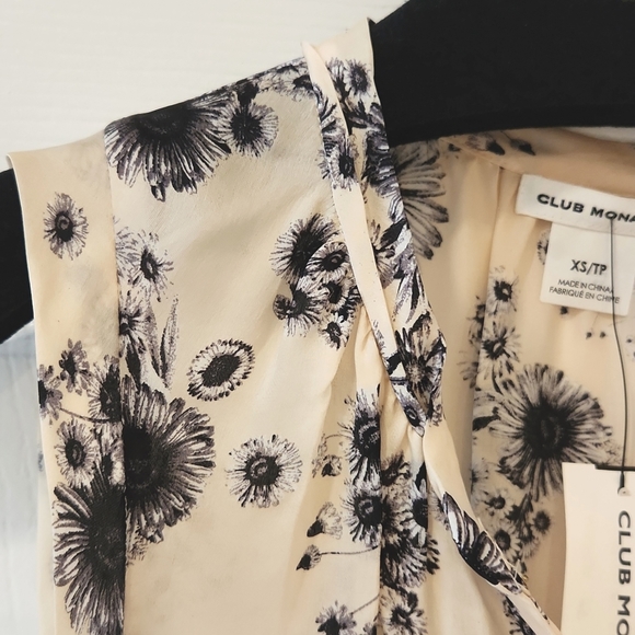 CLUB MONACO SILK BLOUSE - Picture 5 of 10